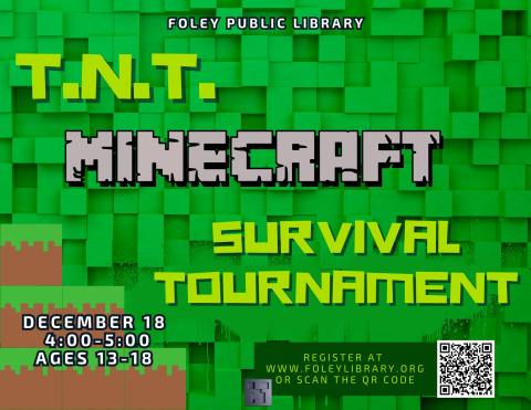 Text on a Minecraft background.