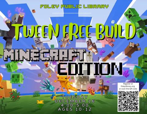 Text on a Minecraft background.