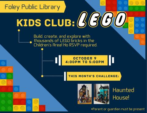 Kids Club: LEGOS, Haunted Houses for Halloween