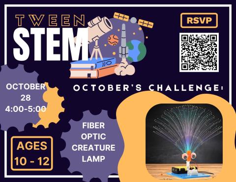 Text and fiber optic graphic on a navy background.