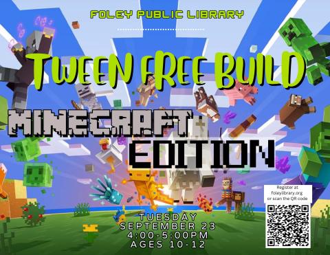 Text on a Minecraft background.