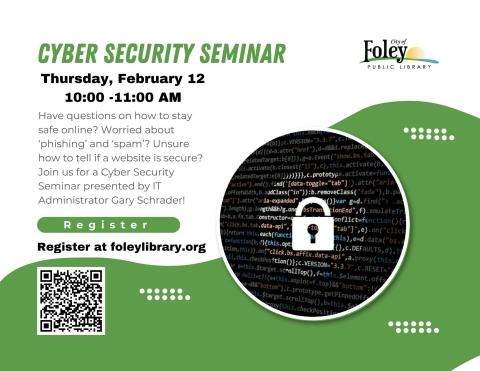 Cyber Security February 12 10:00 to 11:00