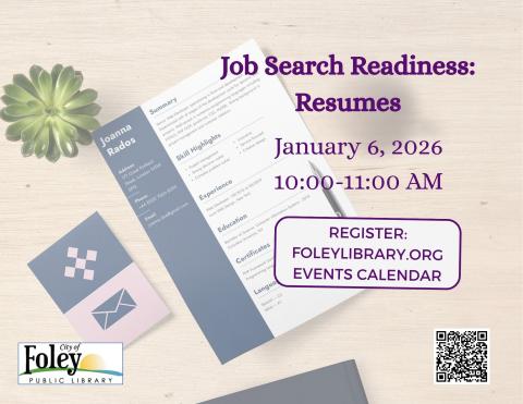 Job Search Readiness Resumes January 6 2026 10:00 to 11:00