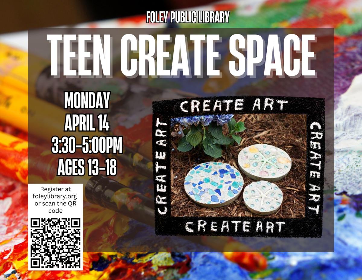 Text and stepping stone picture on a multi-colored background.