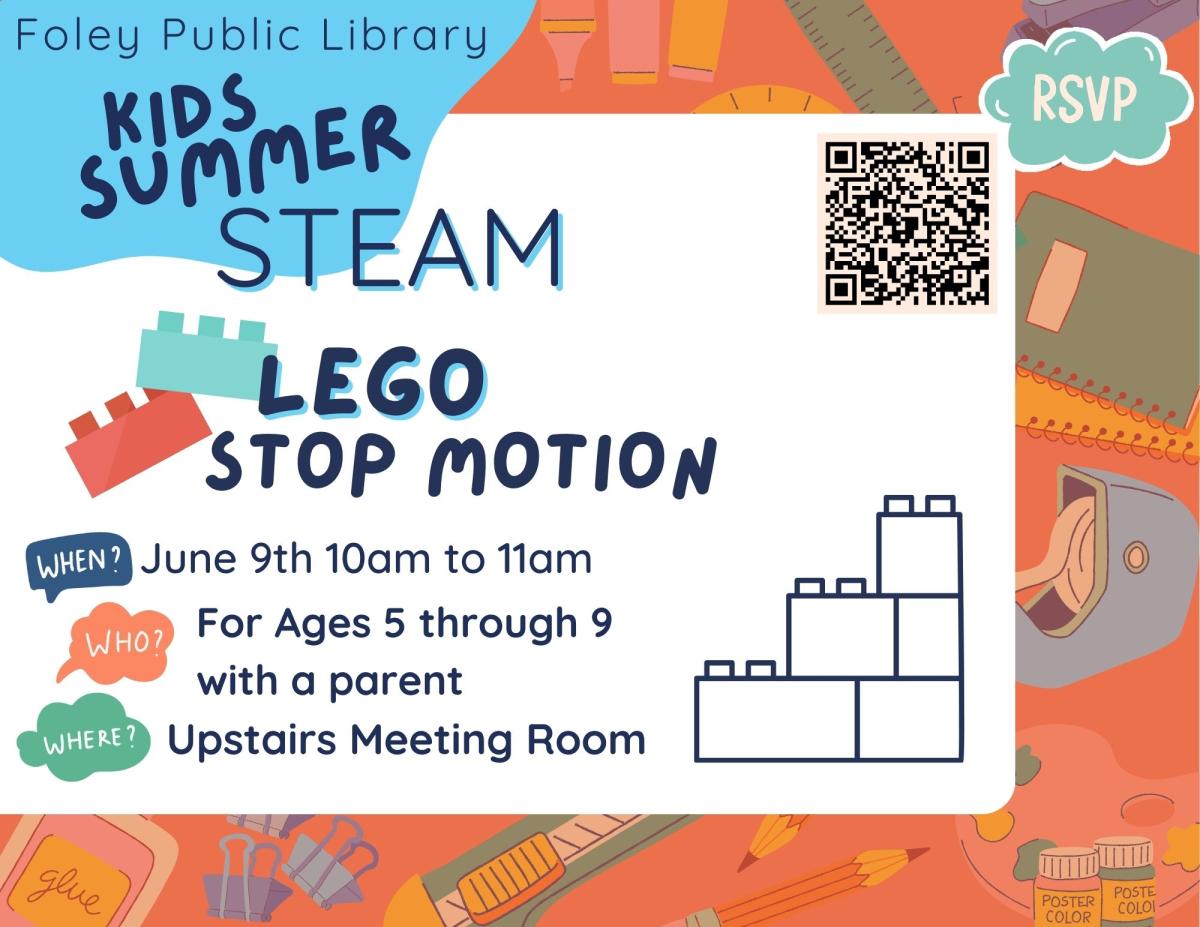 STEAM Lego Stop Motion with orange background