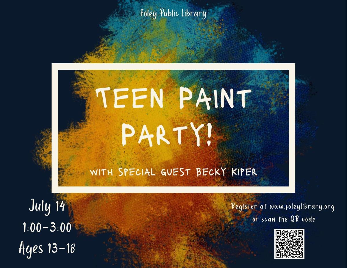 Text and paint on a black background.