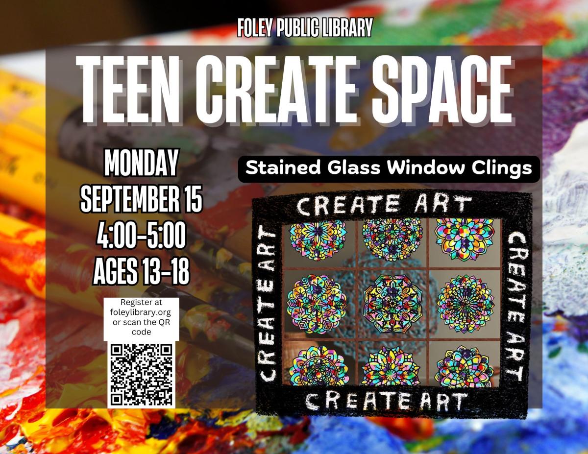 Text and mandala graphic on a multi-colored background.