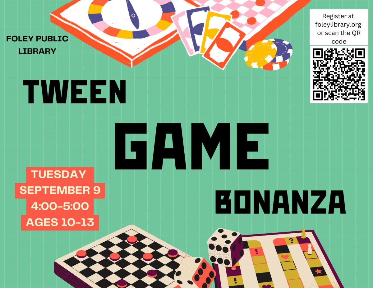 Text and game pieces on an aqua background.