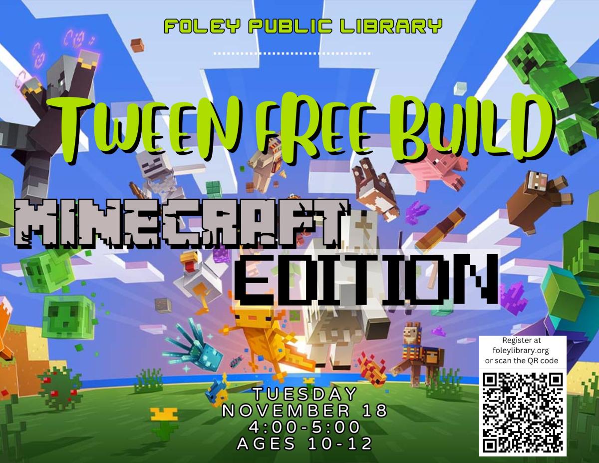 Text on a Minecraft background.